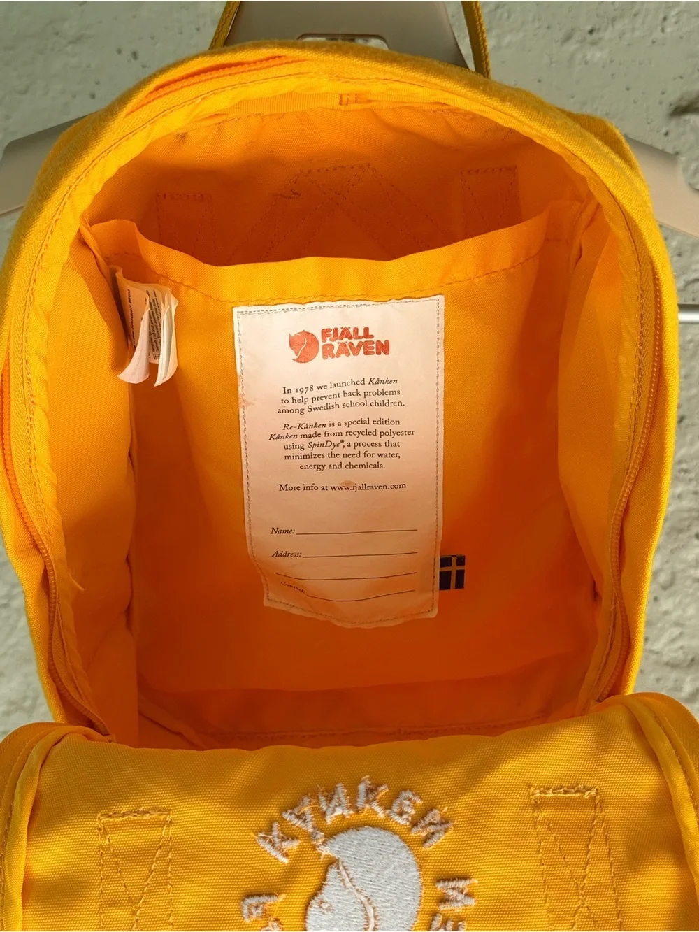 Fjallraven Kånken Mini Backpack in Bright Yellow